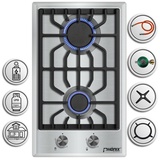 Phönix Germany - Phönix Domino-BSL Gaskochfeld Inox Gaskocher 2 flammig, Propan /H-Gas