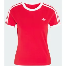 adidas 3-STREIFEN T-SHIRT SCHMAL GESCHNITTEN - Better Scarlet / White - M