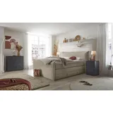 Set One by Musterring Boxspringbett "Florida", gelb (vanille), L:228cm, SET ONE BY MUSTERRING, Komplettbetten, Boxspringbett, in modernem Cord-Bezug, mit Bettkasten, in 3 Größen erhältlich