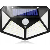 Lumiled Solarlampe mit Bewegungsmelder 100 LED 3 Modi Solar Wandleuchte IP44 Solarleuchte für Garten Sicherheitswandleuchte Wandlampe Außen - Schwarz