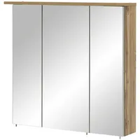 Schildmeyer Spiegelschrank »Nora«, Breite 80,5 cm, 3-türig, LED-Beleuchtung, Schalter-/Steckdosenbox,
