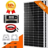 600W Solarpanel Komplettset Solar Set Photovoltaik 12V Spezielle Halterung für Wohnmobile  Monokristallin Solarmodul