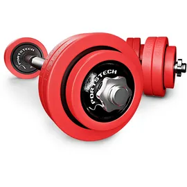 Sportstech Hantel AH300 2in1 Set Kurzhanteln 30 kg abnehmbare Silikonüberzüge schwarz|grau|rot