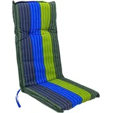 Spetebo Pflegeleichtes Polster für Hochlehner - RÜGEN - Gartenstuhl Auflage mit Haltegurt - Sitzkissen Stuhlauflage (Modell 15)