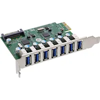 InLine Schnittstellenkarte, 7x USB-A 3.2 Gen.1, PCIe, mit SATA