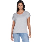 ONLY Damen T-Shirt onlMOSTER S/S TOP NOOS JRS, Grau (Light Grey Melange), 40 (Herstellergröße: L)