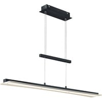 Trio Reality Leuchten LED-Pendelleuchte Smash Alu, Eisen, Stahl & Metall Schwarz