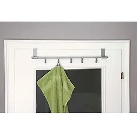 kompatible Ware Garderobenhaken Türgarderobe 5 Haken Silber