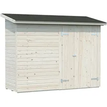 Palmako Leif Gerätehaus 234 x 95 cm Unbehandeltes Holz