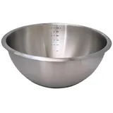 De Buyer - Runde Schlagschüssel aus Edelstahl mit Silikonboden - Durchmesser 20 cm - 3373.20, Silber