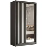 masseno Schwebetürenschrank LAMELLO 120 x 216 x 61 cm Grau