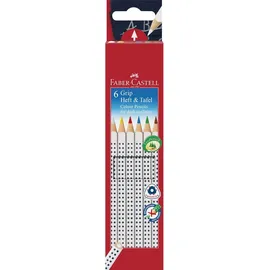 Faber-Castell Buntstifte Set Grip Heft & Tafel 6 St. ergonomisch