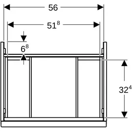 Geberit Acanto Unterschrank für Waschtisch, 1 Schublade 503.003.01.2,