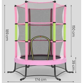 Songmics Trampolin 174 cm Rosa