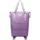 Sghtil Faltbare 4-Rad Reisetasche | Erweiterbar Reisetasche Handgepäck mit Abnehmbar Rollen Weekender Gym Travel Bag für Sport/Reisen
