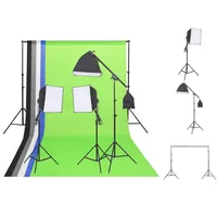 vidaXL Fotohintergrund »Fotostudio-Beleuchtung Set mit Hintergründen und Reflektor«