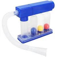 Lungenübungsgerät für Tiefe Atmung, Atemübungsmesssystem für Lungenerholung, Training und Postoperation, 3 Farbcodierte Bälle, Transparentes, Langlebiges Design