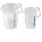 Thermohauser Messbecher m. geschlossenem Griff, 5000 ml, Kunststoff PP, blaue Skala in Litern und Millilitern