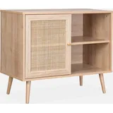 sweeek Sideboard mit Rattangeflecht 80 x 39 x 65,8 cm - sweeek