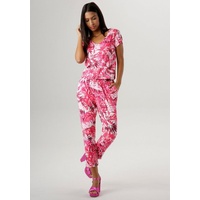 Aniston SELECTED Jumpsuit, Gr. 36 - N-Gr, weiß-pink-rosa-pflaume, , 16226122-36 N-Gr
