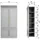 Woood Drehtürenschrank Organize 110 x 215 x 44 cm Grau