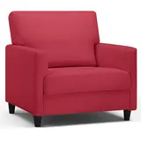 COMHOMA Relaxsessel Leinenbezug 70 x 90 x 80 cm Rot