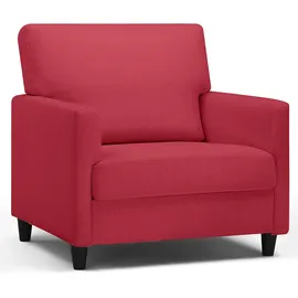 COMHOMA Relaxsessel Leinenbezug 70 x 90 x 80 cm Rot