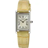 Seiko SWR095P1 Damen-Armbanduhr Rechteckig Beige