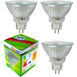 Trango LED-Leuchtmittel MR16030 3W G4 warmweiß 3 St.