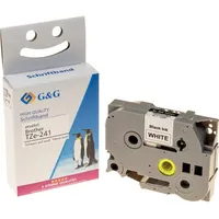 G&G Schriftband 18mm x 8m, sw-ws komp. m. Brother