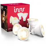 innr GU10 Zigbee Smart Lampe, funktioniert mit Hue* und Alexa (Bridge erforderlich), Warmweiß, GU10 LED Spots dimmbar, Smart Home Lampe, 460lm, 4-...