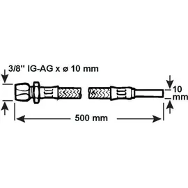 CORNAT Flexibler Verbindungsschlauch KTW-A, 3/8 IG-AG.. - Installation
