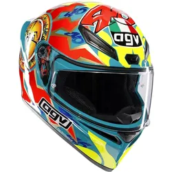 AGV K1 S Rossi Mugello 1999, Integralhelm - Hellblau/Rot/Neon-Gelb - XXL