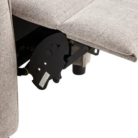 Beliani Fernsehsessel SANDE Polyester 76 x 102 x 83 cm Beige mit Fußstütze