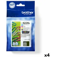 Brother Original Tintenpatrone Brother LC422XL Schwarz/Zyanblau/Magenta/Gelb (4 Stück)
