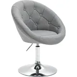 SVITA Havanna Sessel Lounge Clubsessel Barhocker Drehsessel Retro grau