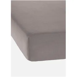 bonprix Biber Spannbettlaken, braun, 180x220 cm, 100% Baumwolle