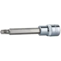 KS Tools 1/2" CHROMEplus Bit-Stecknuss TX mit Stirnlochbohrung,lang, TB70