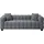 Atlantic Home Collection 3-Sitzer "Stella", grau, B:206cm H:63cm T:79cm, ATLANTIC HOME COLLECTION, Sofas, inkl. 2 Zierkissen und mit modernem Teddy Stoff