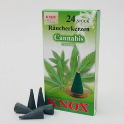 Knox, Duftkerzen, Räucherkerzen – Cannabis 24 Stk., Kegel