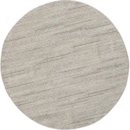 OTTO home Teppich OTTO HOME "Vals", grau (hellgrau, beige, creme), B:120cm H:7mm L:120cm Ø:120cm, Polyester, Teppiche, Teppich, Uni Farben, meliert, Sisal-Optik, auch in rechteckig erhältlich