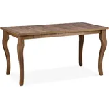 Konsimo Esstisch ausziehbar bis 190cm, rechteckig 'cabio', Braun, laminierte Möbelplatte, Elegant, 150-190x76,5x80 - Konsimo