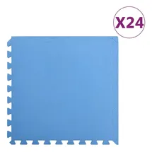 vidaXL Bodenmatten 24 Stk. 8,64 m2 EVA-Schaumstoff Blau