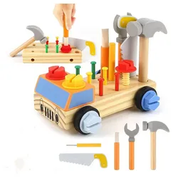 Fivejoy Lernspielzeug Werkzeug Spielzeug Kinderwerkzeug Holzspielzeug Motorikspielzeug bunt