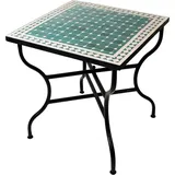 ORIGINAL Marokkanischer Mosaiktisch Gartentisch 70x70cm Groß eckig klappbar | Eckiger klappbarer Mosaik Esstisch Mediterran | als Klapptisch für ...