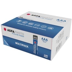 Agfaphoto Alkaline-Batterie, Micro, AAA, Lr03, 1,5 V Leistung, Einzelhandelsverpackung (100er-Pack)