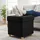 Relaxdays Hocker mit Stauraum Polyester 38 x 38 x 38 cm Schwarz