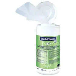 Bacillol Tissues: Alkoholische Schnell-Desinfektionstücher, Spenderdose, 100 Tücher