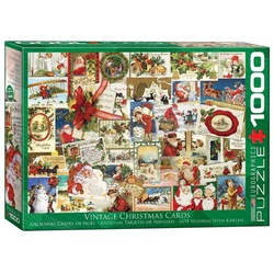 EUROGRAPHICS Puzzle Eurographics 607841 Vintage Christmas Cards Puzzle, 1000 Puzzleteile bunt