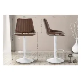 CLP Barhocker Toni Kunstleder braun/weiß